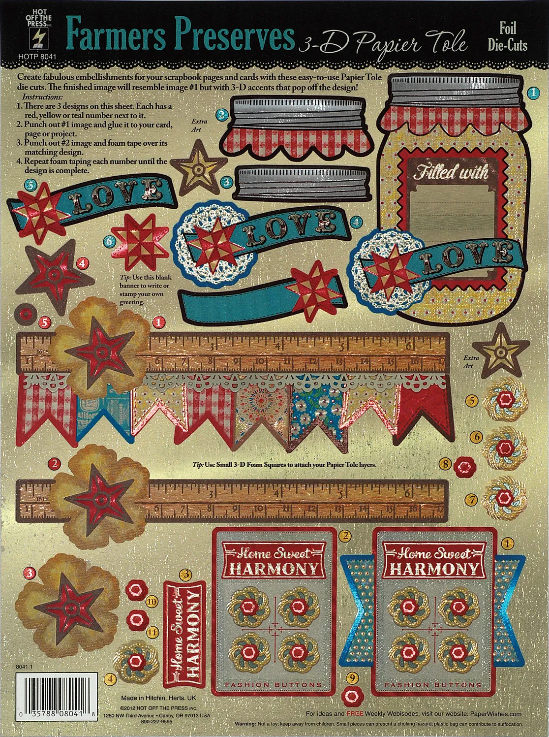 Farmers Perserves Papier Tole Foil