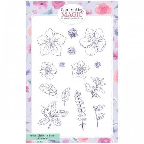 Perfect Christmas Rose Stamp Set by Card Making Magic