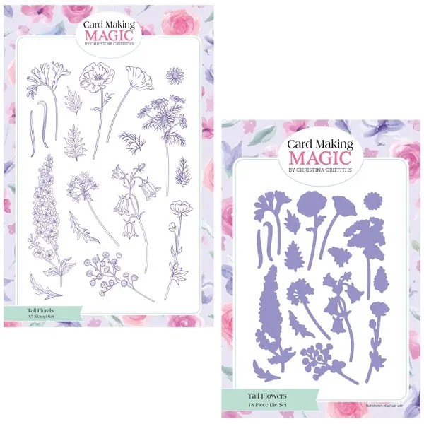 Tall Flowers Die & Stamp Set by Card Making Magic