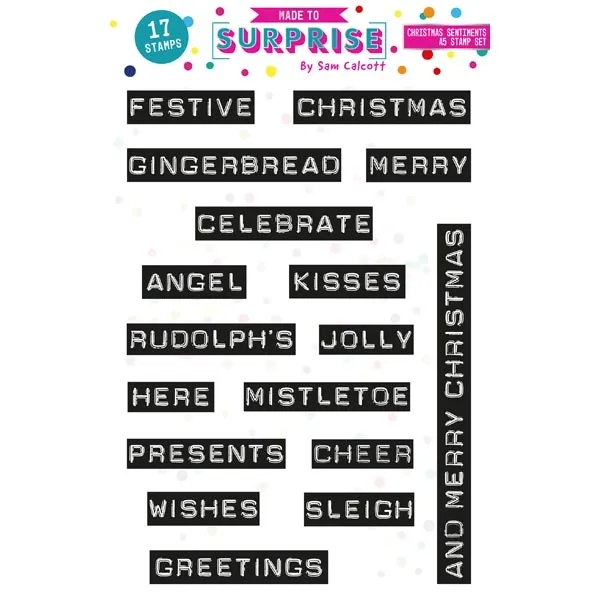 Christmas Sentiments A5 Stamp Set by Made to Surprise It's Only a Puppet