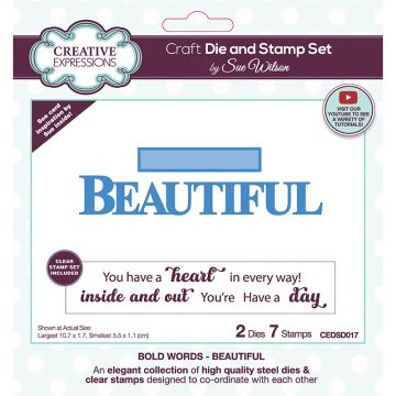 Beautiful Craft Die & Stamp Set by Creative Expressions Sue Wilson