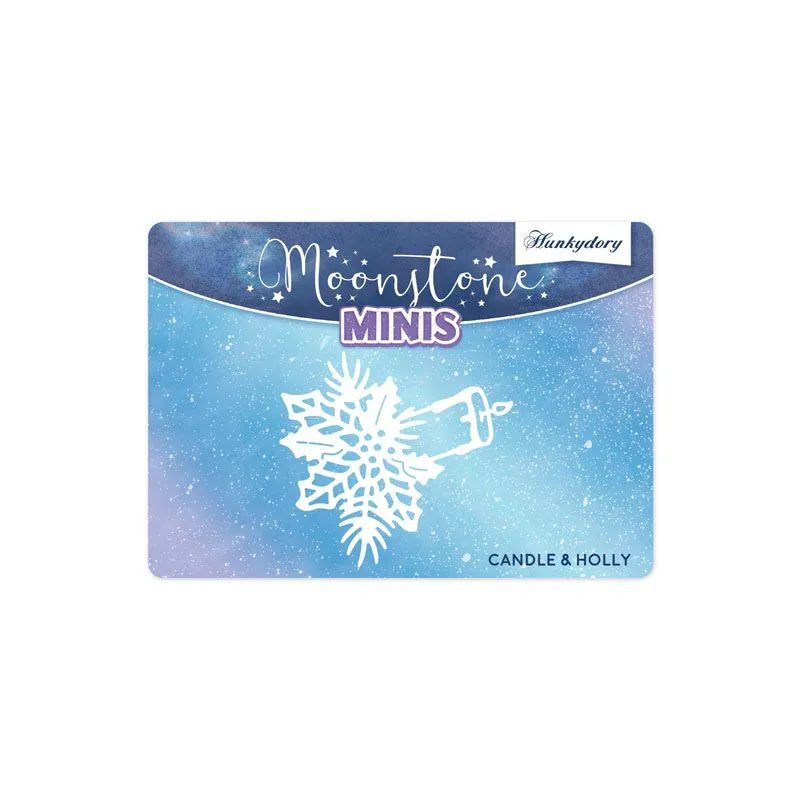 Candle & Holly Moonstone Minis Dies - Christmas Embellishments