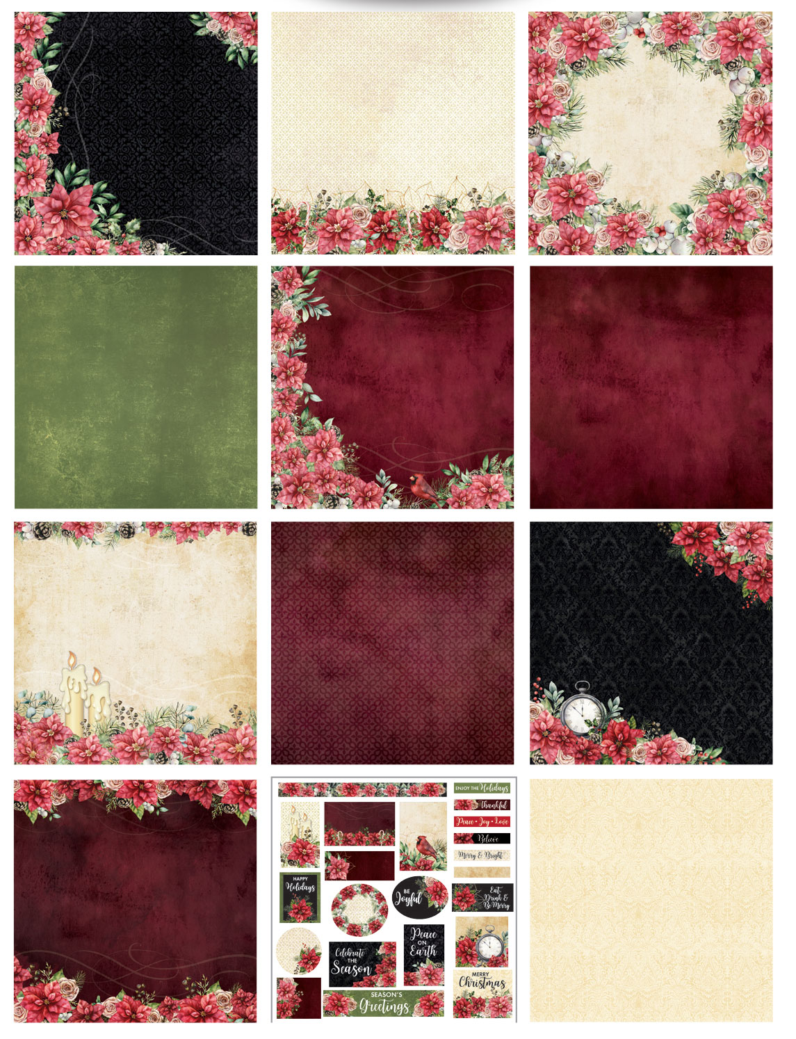 Red and Black Scrapbook Paper