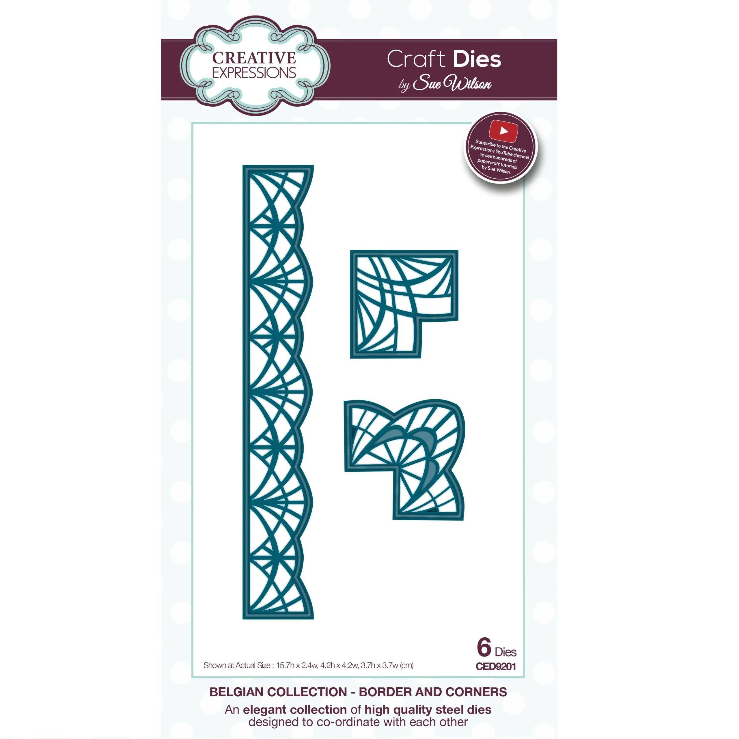 Sue Wilson Dies - Belgian Collection - Border and Corners